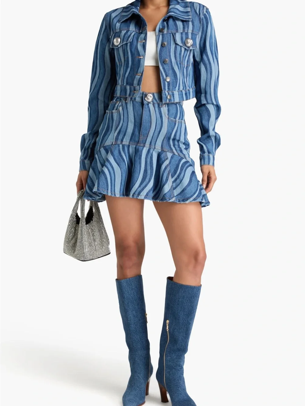 NWT AREA Sunray Denim Matching Set